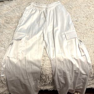 White cargo pants